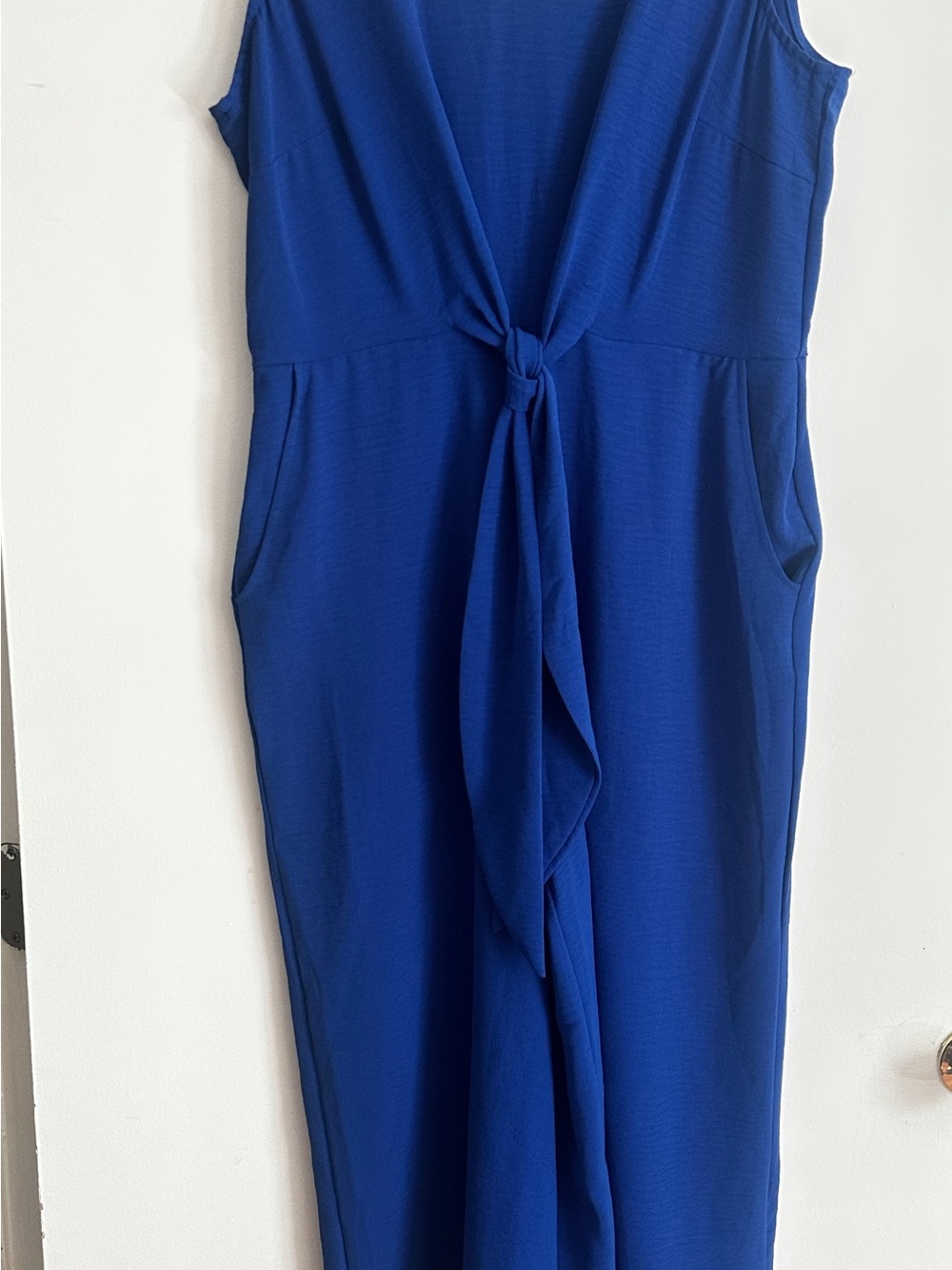 MSK Royal Blue V-Neck Top